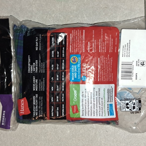 NWT-Men's LG Hanes tag tagless boxers. 2 pair. - Picture 4 of 4